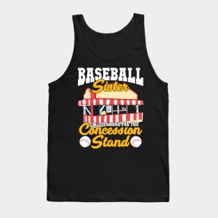 Funny Concession Stand Baseball Sister Gift Tank Top